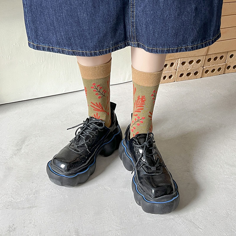 55g Weight Socks Classification Socks Lingerie Type Cotton Fabric Type A Pair Quantity Daily Occasion Comfort Function Multicolor Pattern Autumn&Winter Season Women's Gender Vacation, Simple Style Style Women's Vacation Simple Style Multicolor Cotton Crew Socks A Pair 7