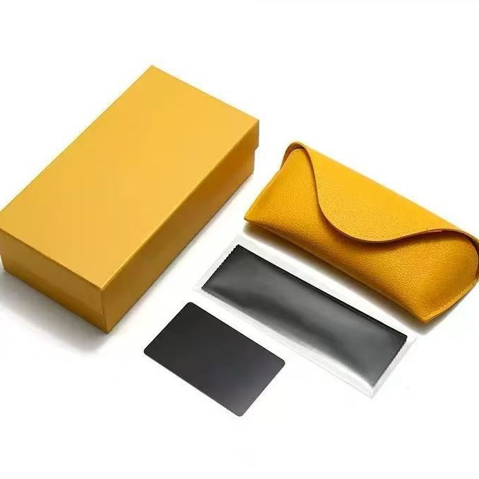 Inventario al por mayor nueva caja de gafas de alta calidad, caja de gafas de sol de alta gama, caja de gafas de sol, caja de paquete completa