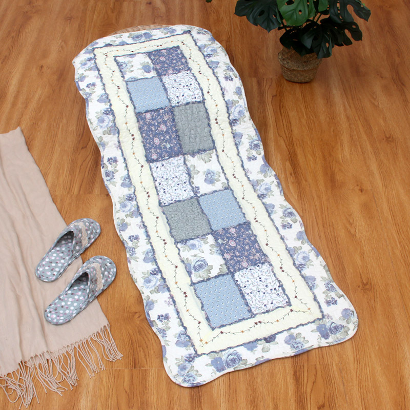 Korean Cotton Bedside Mat, Door Mat, Fabric Quilted Anti-Slip Patchwork Living Room Mat [Small Wholesale]