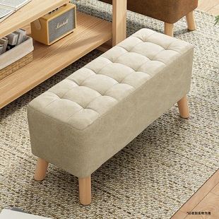 American Style Shoe Changing Stool Multifunctional Storage Stool Bed End Storage Stool Household Solid Wood Shoe Changing Stool Sitting Cloakroom Clothing