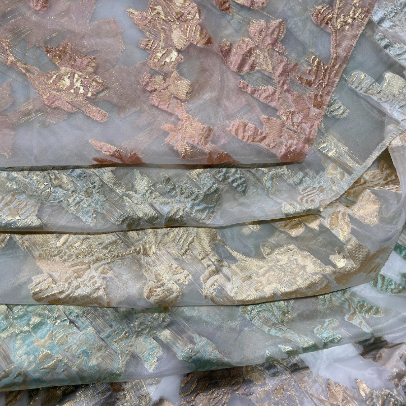 25 nuevo después de la tecnología tela de ergena poliéster toda la tela de ergena jacquard vestido de moda de mujer en stock