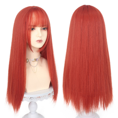 Hot selling wig set curly hair temperament chemical fiber wig head cover water ripple hair wigs wig long hair full head cover