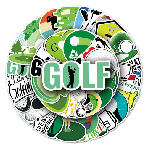 50 golf graffiti personalized cross-border sports Gouka DIY skateboard phone case luggage stickers