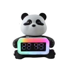 CH-M55卡通公仔熊猫无线蓝牙时钟音箱居家卧室摆件床头闹钟RGB灯