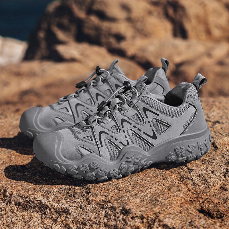 Nuevos zapatos transfronterizos coreanos de moda juvenil con suela gruesa de malla transpirable, zapatos casuales antideslizantes de montaña para hombres