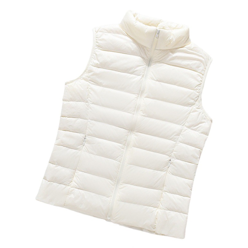 Ligero abajo Chaleco corto de las mujeres del collar Delgado chaleco otoño e invierno nuevo abajo chaleco más tamaño chaleco desgaste exterior mujeres