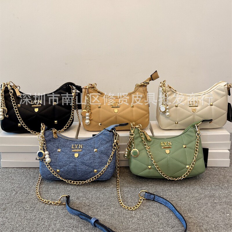 LYN New Pearl Hanging French Stick Bag Underarm Bag Shoulder Crossbody Women's Bag