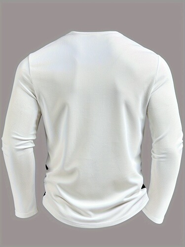 Men's Autumn and Winter Contrast Color Waffle Knit Long