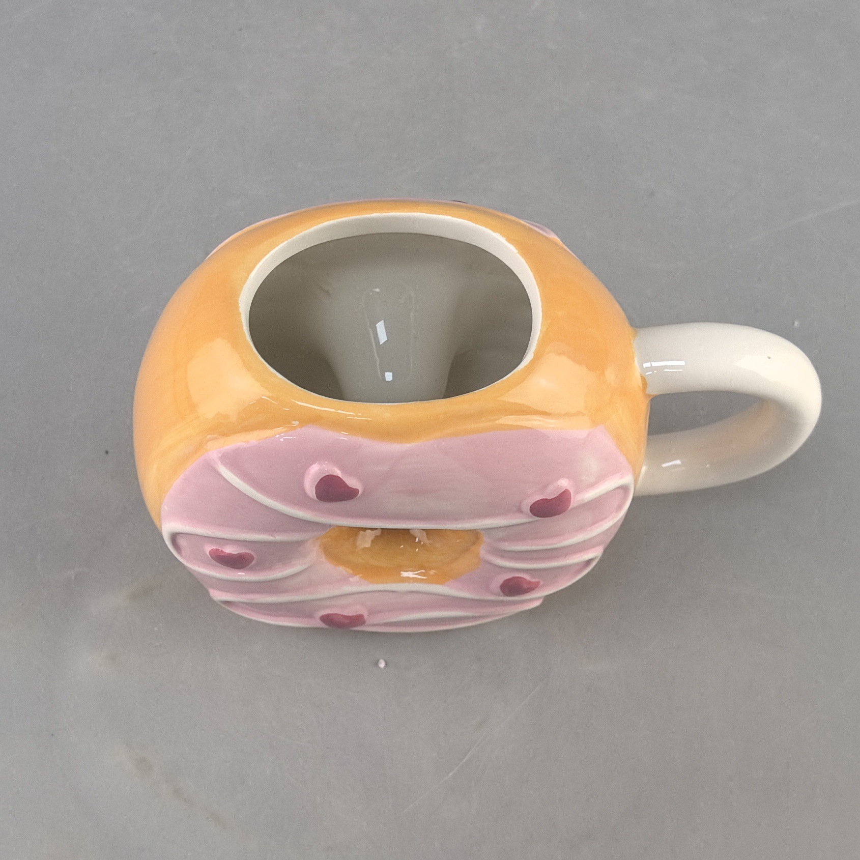 Inventario de cerámica creativa taza de helado de dibujos animados taza de agua de cerámica pequeña taza de marca fresca taza de helado taza de leche