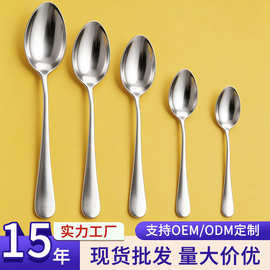 1010系列不锈钢勺子便携餐具西瓜勺子家用甜品勺咖啡勺吃饭勺调羹