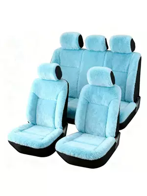 Seat Cover, Waistline Fabric Craftsmanship, Universal seat cover - blue-five-seater-general