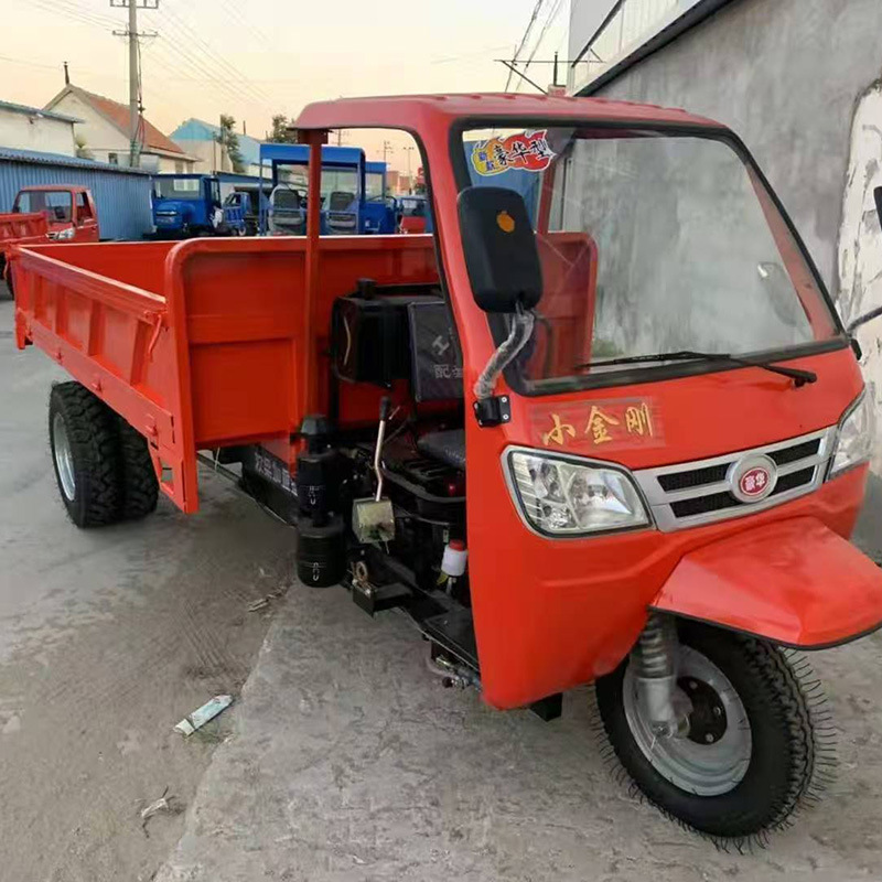 工地自卸翻斗运输车 柴油农用三轮车 矿用拉料车高低速载重2吨