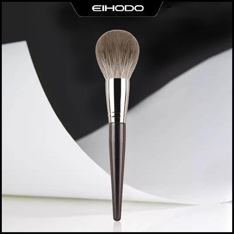 Cangzhou Makeup Brush Large Flame-Shaped Powder Brush Spherical Super Large Fluffy Animal Hair Powder Brush Blush Brush Setting Brush