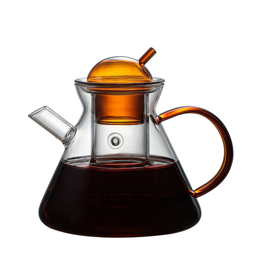 Nordic Danish teapot teapot flower teapot high borosilicate glass coffee pot set live source internet celebrity pot