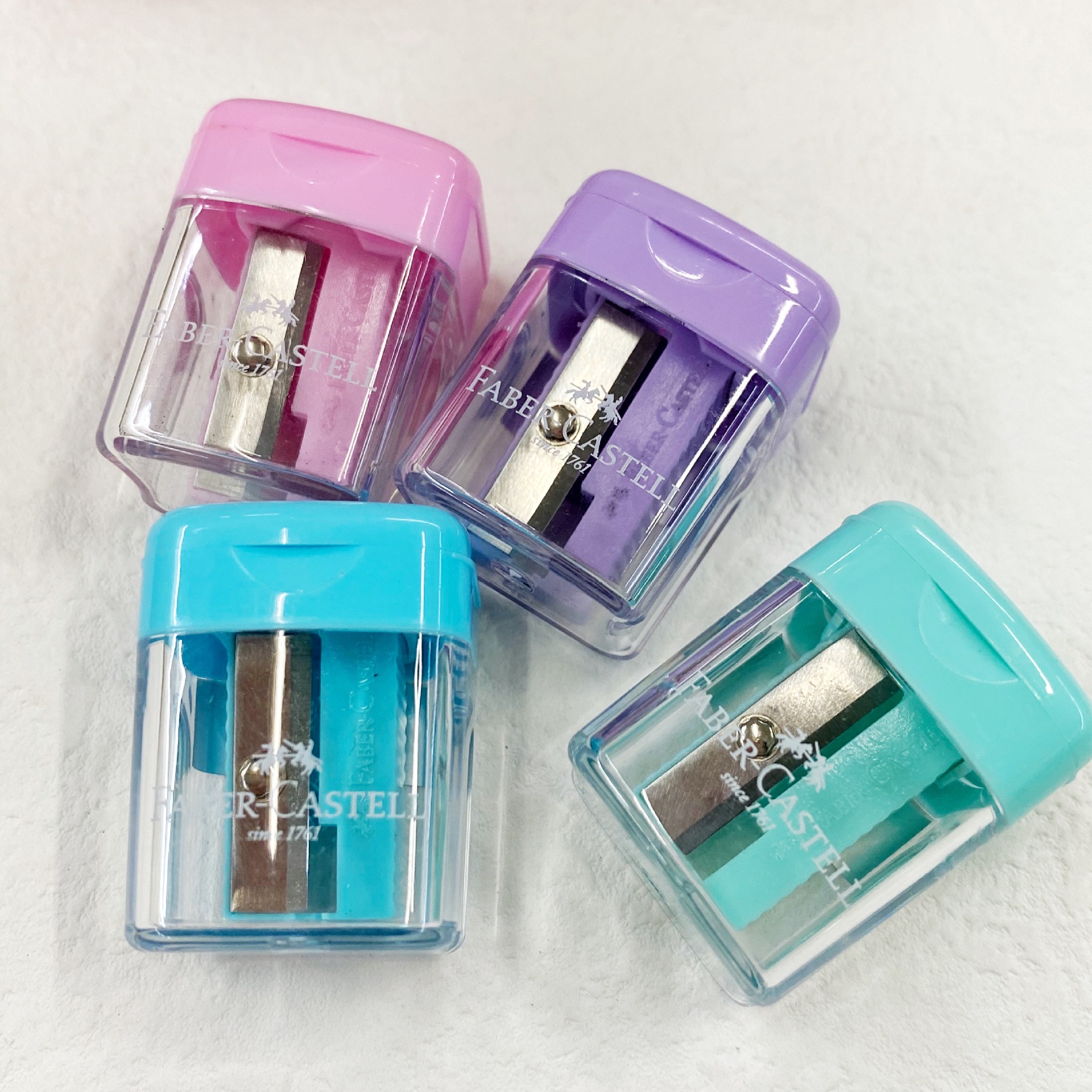 Alemán Faber-Jia 3819 sacapuntas Flip mini macaron barril sacapuntas para niños y estudiantes de primaria