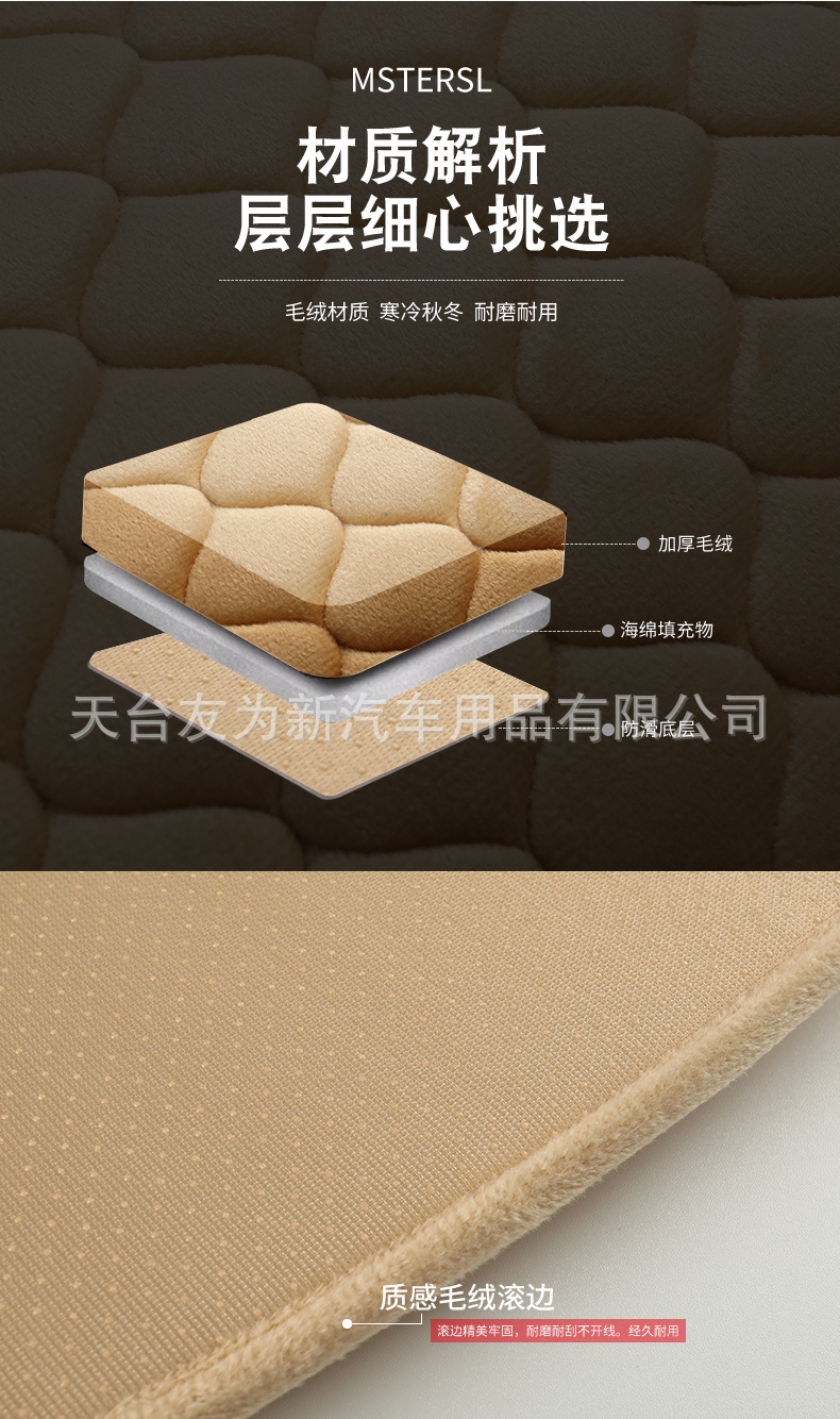 Manufacturer Wholesale Car Seat Cushion Winter Thickened Plush Anti-Slip Three-Piece Set Universal Single-Piece Butt Cushion Three-Seater Rear Seat