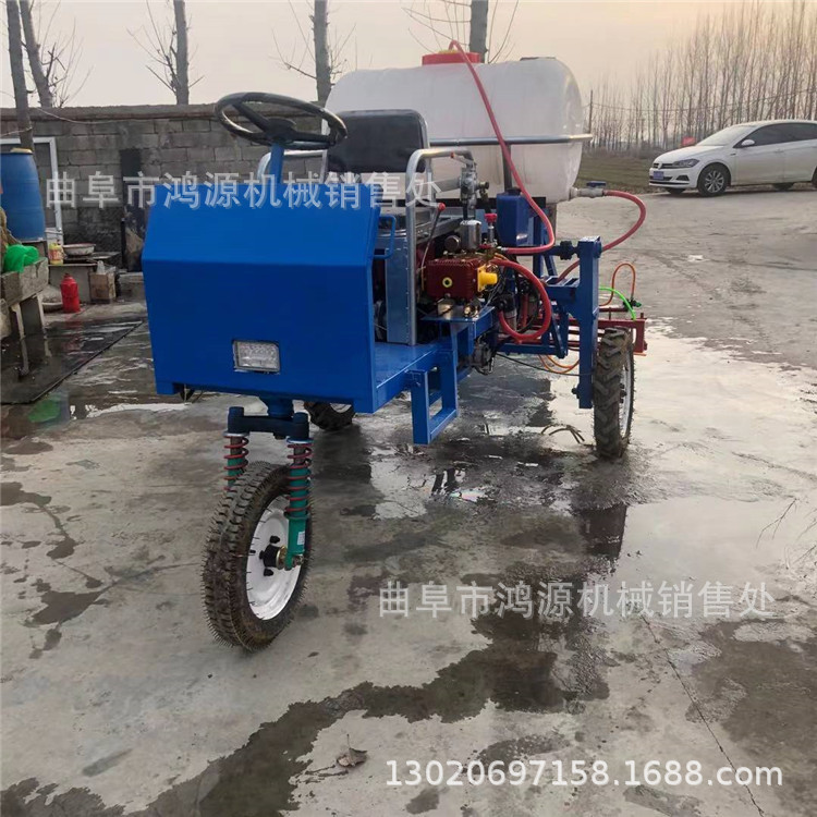 鸿源液压升降大容量打药机 农作物四轮喷雾器 自走式四轮打药机