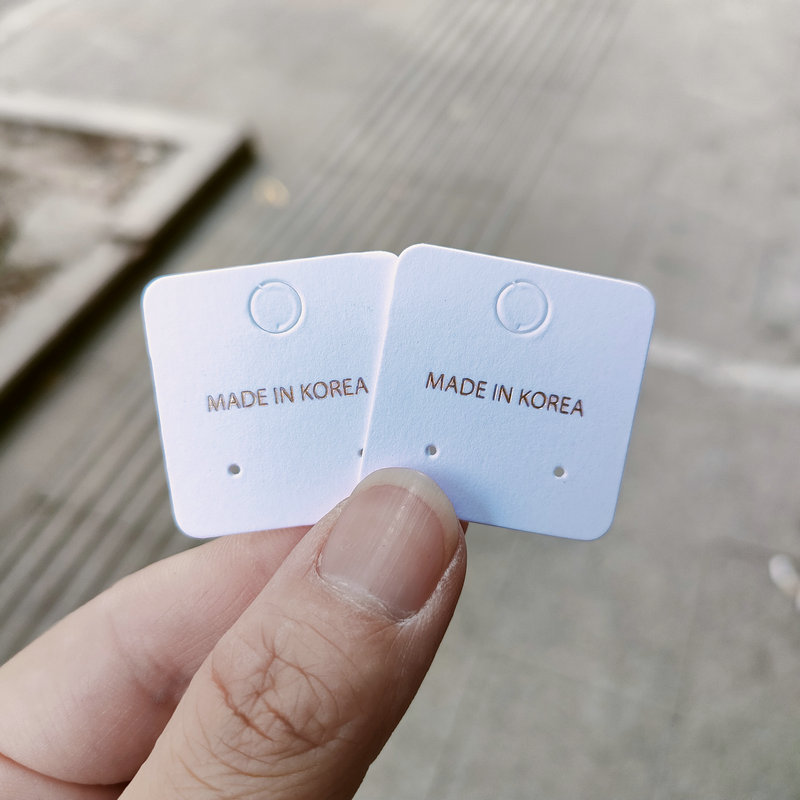 空白发夹耳饰小卡片卡纸耳钉耳环耳线耳饰卡项链银饰纸卡标签