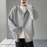 2026秋季运动风格腈纶针织开衫青少年宽松圆领加厚提花设计，男装针织衫/毛衣，星座614