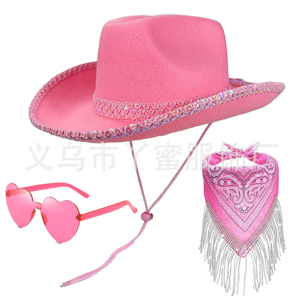 Juego de 3 piezas de encaje rosa