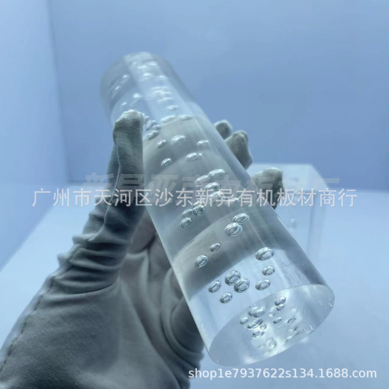 亚克力透明气泡棒高透灯具水晶柱厂家供应方圆气泡棒有机玻璃圆棒