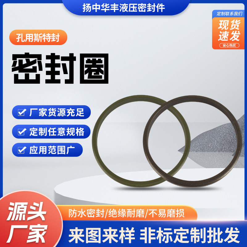 加工孔用斯特封非标聚四氟乙烯O型密封圈耐高温液压气缸密封圈