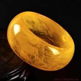 Baltic Natural Silk Beeswax Amber Bracelet Widened Bracelet Women's Health and Beauty Ethnic Style Fashion Jewelry