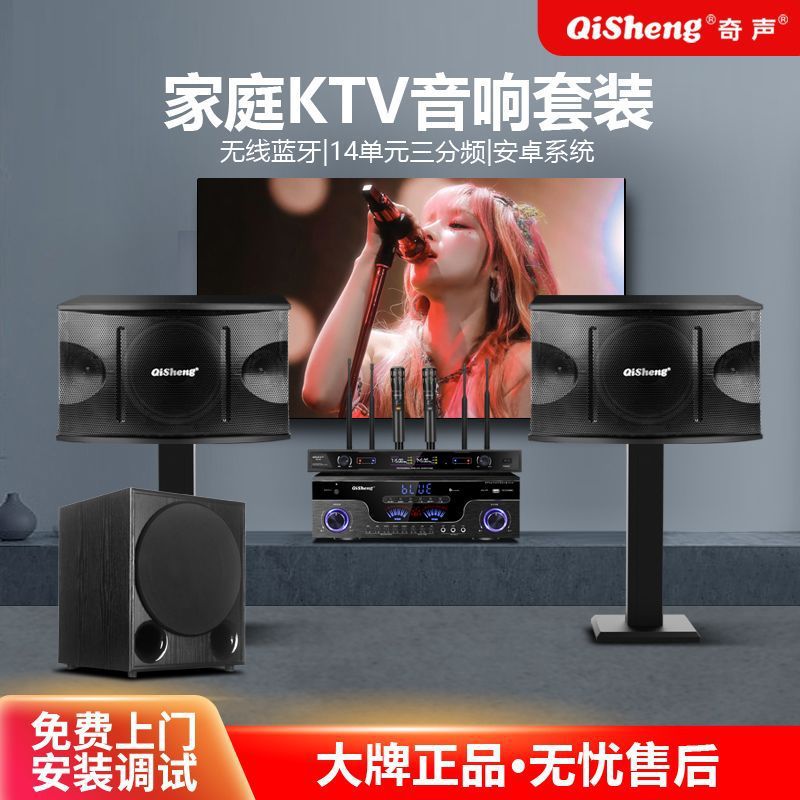 Qisheng T10 Home Ktv Full Set of Equipment Home Home Theater Living Room Karaoke Bluetooth Combination Speaker