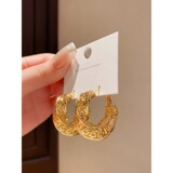 Ретро золотые серьги, изысканный стиль, легкий роскошный стиль, золото 750 пробы