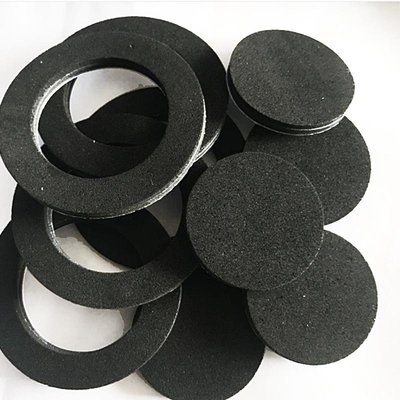 供应黑色上胶海绵垫片 背胶海绵垫片 涂胶海绵垫片