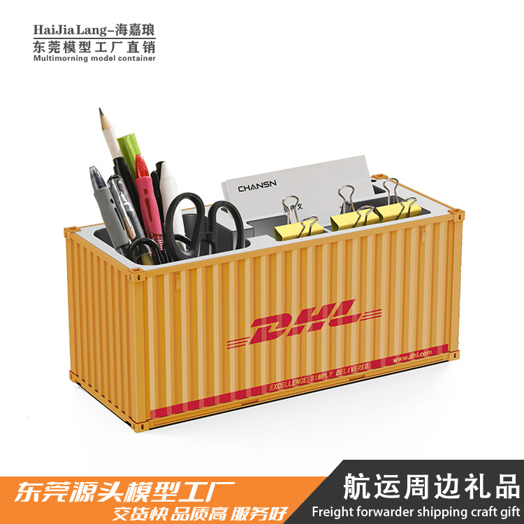 1:30 Mini simulación modelo de contenedor logotipo personalizado escritorio de oficina tarjeta de presentación portalápices caja de almacenamiento