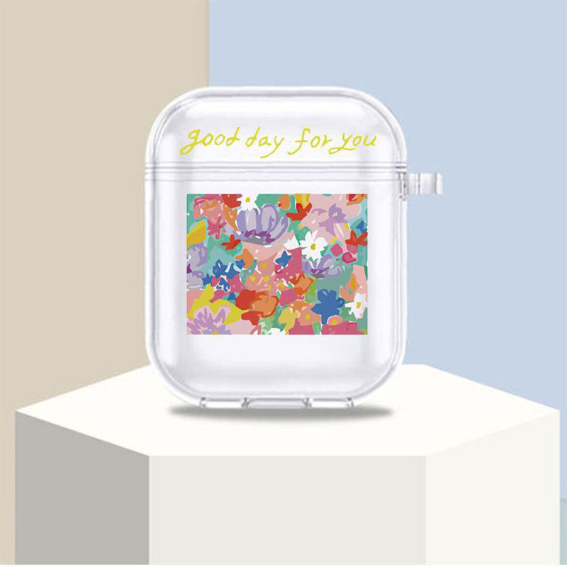 Moda de dibujos animados inalámbrica Bluetooth AirPods pro funda protectora diseño de nicho simple moda transparente funda protectora