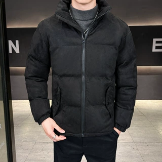 跨境批发棉服男冬季防风加绒加厚棉衣情侣加厚麂皮绒高品质立冬季