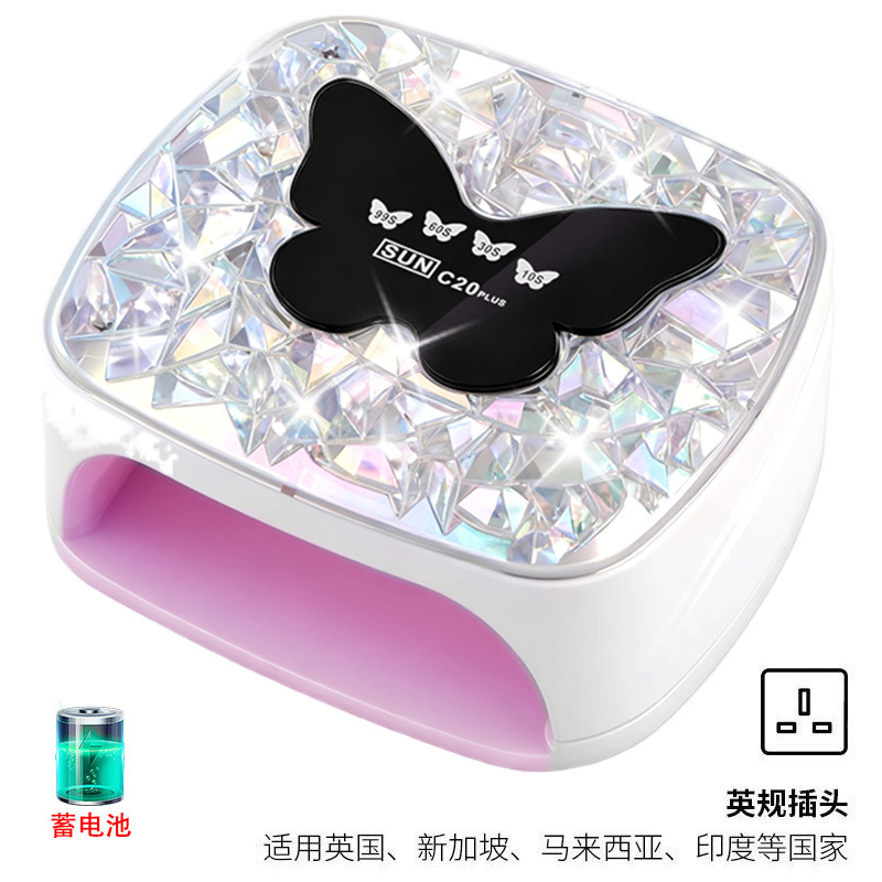 Lámpara de manicuras LED de almacenamiento de doble fuente de luz inteligente de manicuras para secar rápidamente 268W máquina de fototerapia de alta potencia transfronteriza