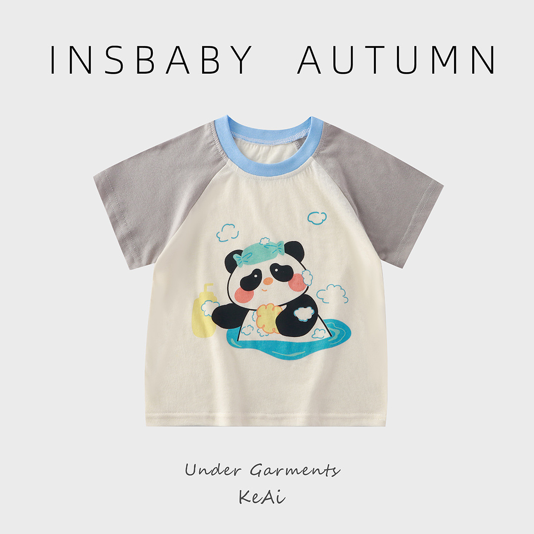 Camiseta de manga corta para niños, algodón puro, niña, verano, bebé, bebé, verano, ropa para niños