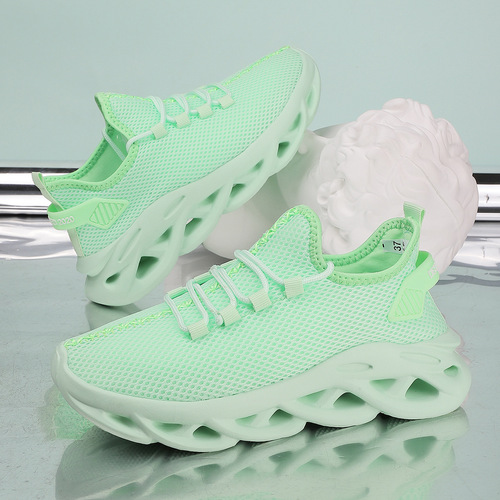 Popular large size casual sneakers, men's mesh shoes, twist sole, running casual shoes, men's shock-absorbing light soft sole