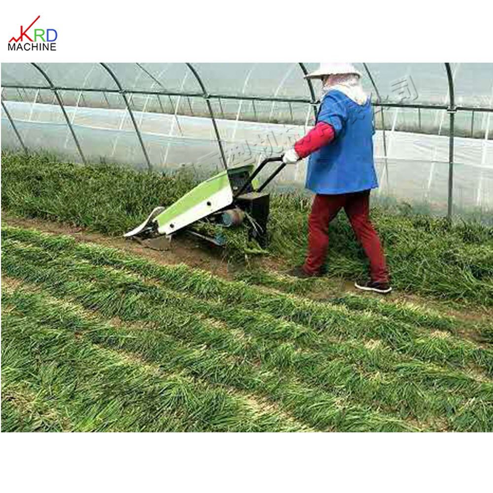 小型大棚辣椒收割机 手推式懒人菜放倒设备 保根留茬韭菜收获设备