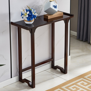 New Chinese Style Solid Wood Entrance Table Entrance Cabinet Table Light Luxury Zen Style Wall End View Entrance Table Table for Table Decoration