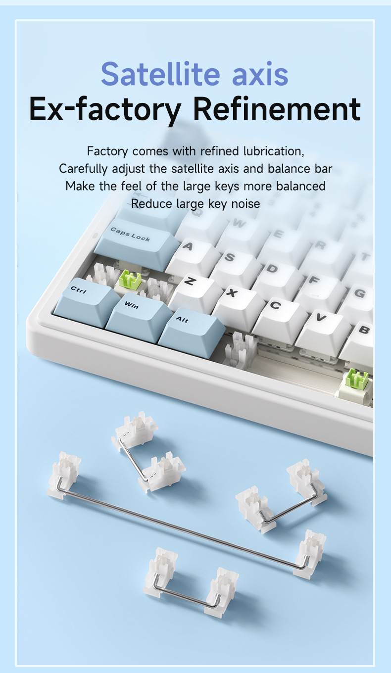 Tastiera meccanica personalizzata AULA Tarantula F75 Wireless Bluetooth 2.4 Il terzo esame simulato Full Key Hot Plug_voghion.com