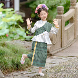 傣族儿童少数民族服装男女童夏装泰国风泼水节舞蹈服幼儿园演出服