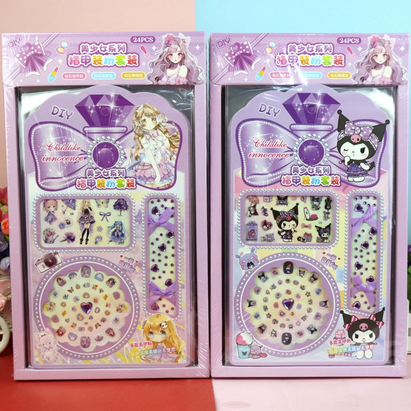 Sanrio Culomi наклейка для детей мультфильм бриллиант ногтей ожерелье браслет драгоценный камень кристалл ногтей набор наклейки