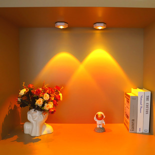 ♡ Cabinet Spotlight Hand-Made Display Cabinet Led Light Sunset Sun Never Sets Light Touch Self-Adhesive Rechargeable Atmosphere Light Wine Cabinet