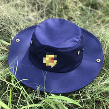 消防圆边帽蓝色太阳帽户外救援训练蓝色太阳帽奔尼帽遮阳帽
