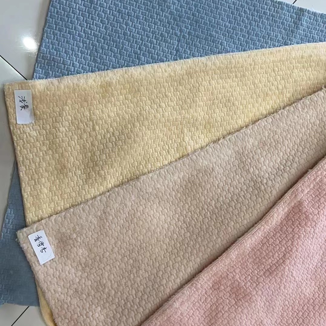 牛奶绒烂花 亲肤绒烂花 双面格子烂花 现货 睡衣 家居服面料