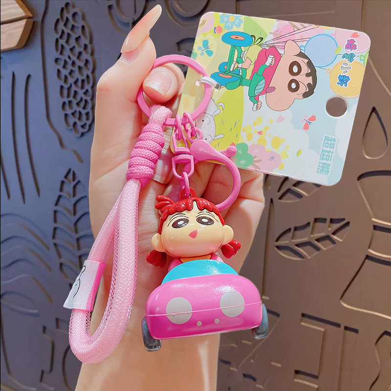 本物のクレヨンしんちゃんシリーズカラフルなキーホルダーかわいい漫画クリエイティブ学生スクールバッグペンダント小さなギフト卸売|undefined
