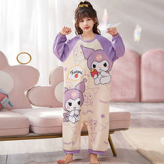 子供のパジャマの女の子の漫画の部屋の服のスーツのゆったりした快適なパジャマの女の子の純綿のパジャマのスーツ