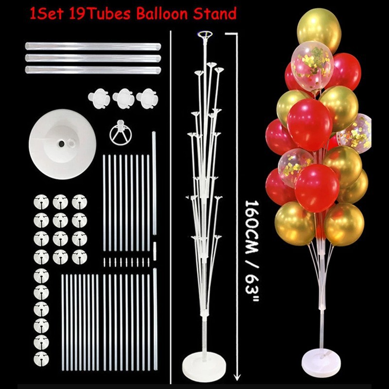 Columna de globos al por mayor para mesa de boda, base flotante rellena de agua, decoración de cumpleaños, arreglo de boda de PVC, guía para el camino de la boda