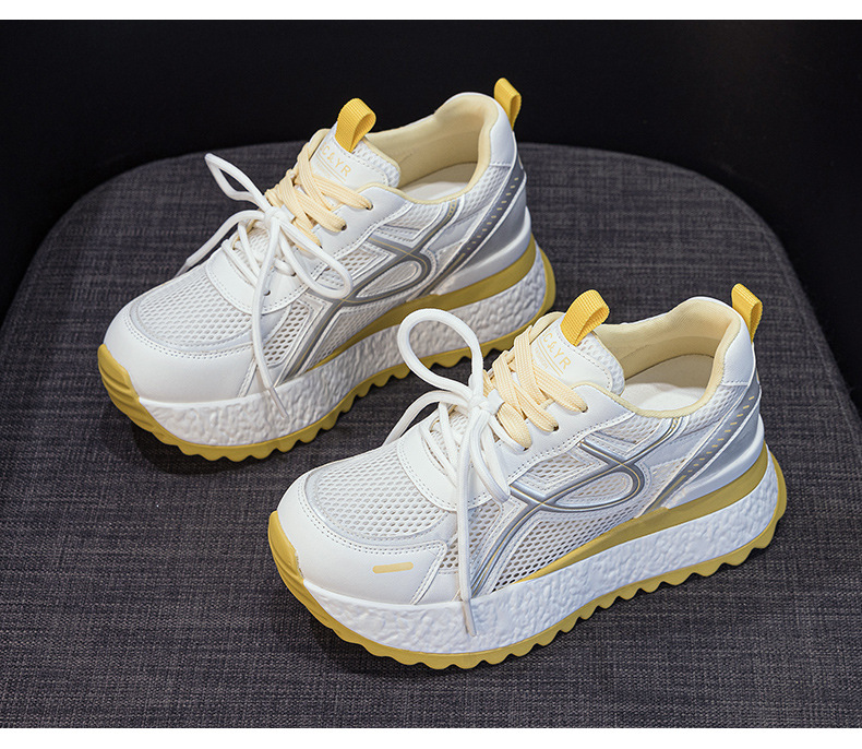 Giày sneaker nữ đế dày lưới thoáng khí phong cách thể thao — Xanh dương 5059, Tím 5059, Vàng 5059 chi tiết 27