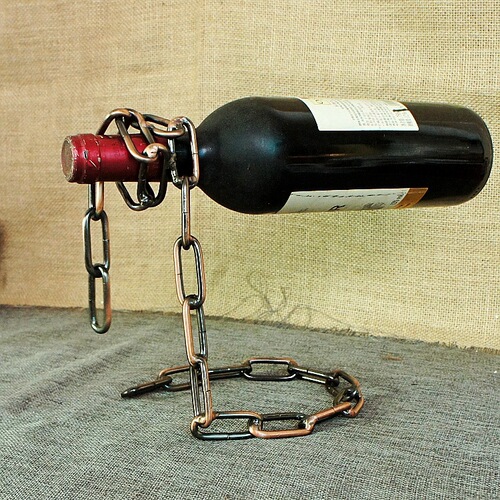 Home Kitchen Decorations Chain Wine Rack Magic Rope Wine Rack Crafts Kitchen Decorations Supplies 023