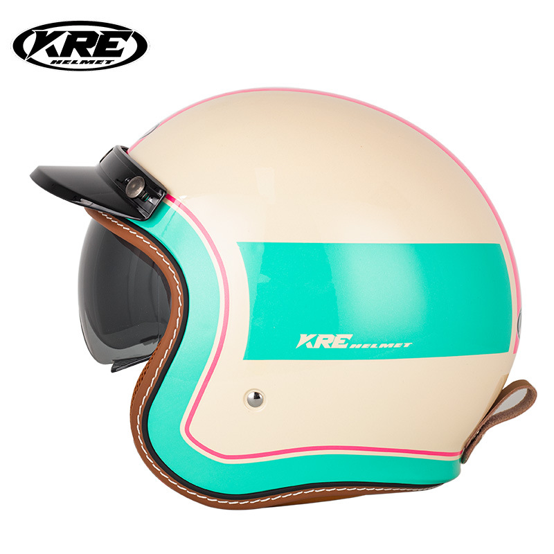 Electric Vehicle Helmet – Biaozhun Motosiklet kaskı (dəbilqə) - white-blue-pink-phantom-s